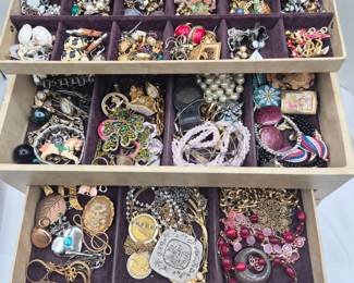 Buxton Jewelry Box Full of Costume Fashion Jewelry