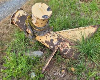 Rustic Steel Stockless Mooring Anchor Yard Decor