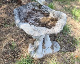 Cement Birdbath