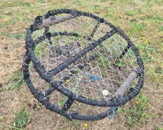 Rebar Framed Netted Crab Pot