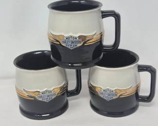 Harley Davidson Mug Trio