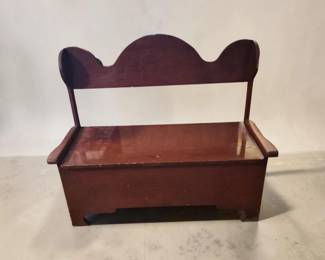 Vintage Wood Storage Bench