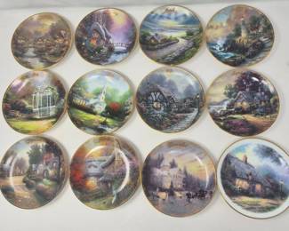 Thomas Kinkade Simpler Times, Moonlight Cottage Collector Plates