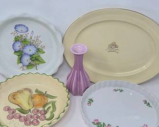 Red Wing Lavender Vase,bPieDishes - Johnson Bros Platter