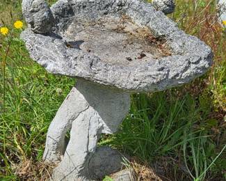 Cement Birdbath