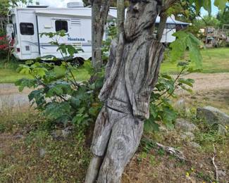 Carved Wood Sailor Captain Sculpture