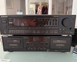 Pioneer audio/video stereo receiver VSX-401 & SONY stereo cassette deck TC-WR590