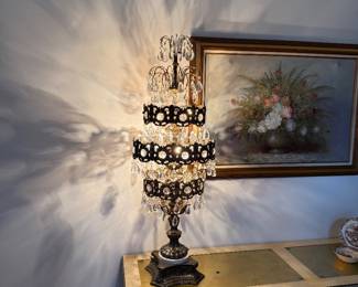 Hollywood Regency Waterfall style lamp. Mid 20th century