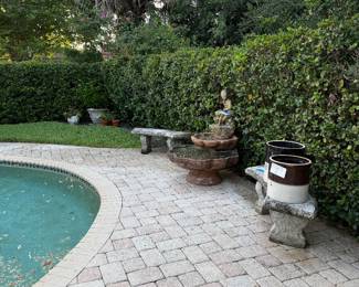 Stone Benches & Pots