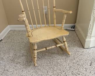 Antique Children’s Rocker & Vintage Toys
