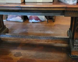 Monumental Renaissance Revival Trestle Table