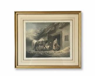 The Horse Feeder, No. 7 by George Morland, Engraved by J.R. Smith