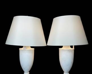 Alabaster Urn Table Lamps