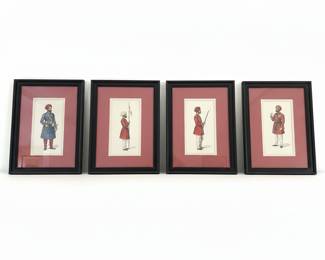 Indian Paintings of British Raj Soldiers Era in Uniform