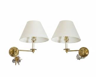 Vintage Brass Swing Arm Sconces