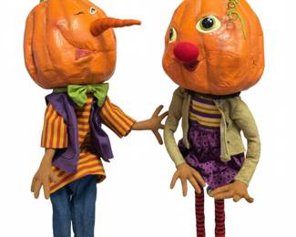 Gathered Traditions Halloween Folk Art Dolls