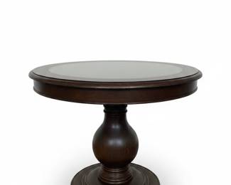 Antique Pedestal Table with Black Marble Top
