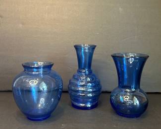 Cobalt Blue Glass Vases