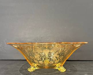 Fostoria June Topaz Yellow Footed Bowl