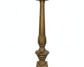 Ornate Gilt Floor Candlestick Holder
