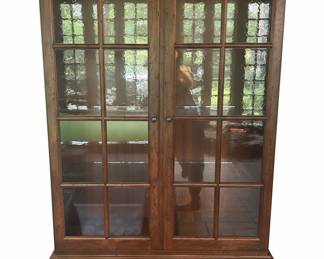 Antique Display Cabinet with Two Drawers