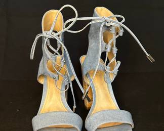 Lace-Up Cork Block Heel Sandals Brazil