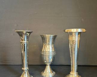 Vintage Silverplate Bud Vases