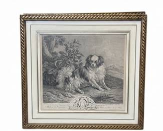 A Portrait of Madame de Pompadour's Dog Inés, and La Constance, Portrait of Mimi by Jean-Baptiste Huet