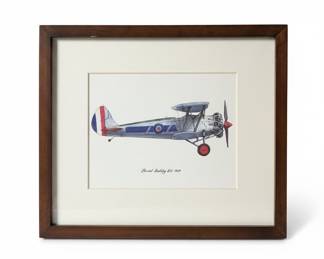 Vintage Aviation Art Prints: Spirit of St. Louis and Bristol Bulldog
