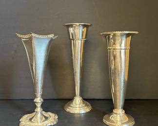 Silverplated Bud Vases Two’s Company