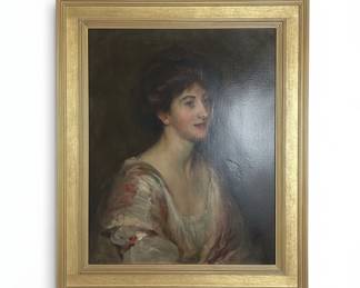 Portrait of a Lady Oil on Canvas by Lilian Mary Reynolds