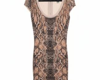 Cache Snake Print Sheath Dress
