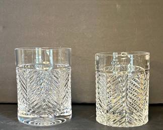 Ralph Lauren Herringbone Crystal Highball Glasses