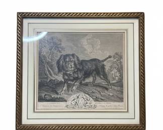 A Portrait of Madame de Pompadour's Dog Inés, and La Constance, Portrait of Mimi by Jean-Baptiste Huet