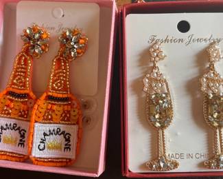 Champagne Beaded Earrings