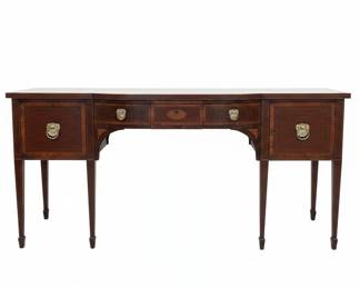 Antique Victorian Mahogany Serpentine Sideboard