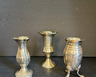 Silver-Plated Bud Vases