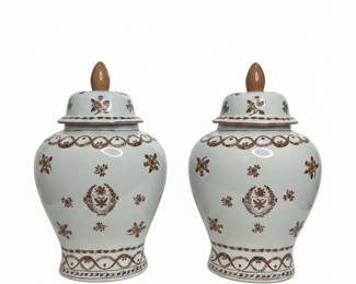 Samson Style Porcelain Armorial Ginger Jars