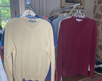 Neiman Marcus Cashmere V-Neck Sweaters