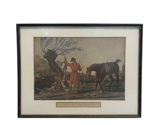 Le Renard Pris "The Fox Caught" Engraving by Carle Vernet
