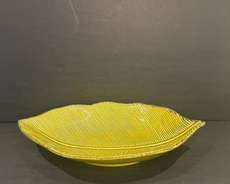 Crate & Barrel Leaf Shaped Serving Bowl