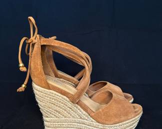 UGG Suede Espadrille Wedge Sandals