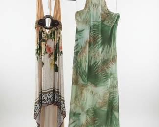 Y2K Tropical Print Maxi Dresses