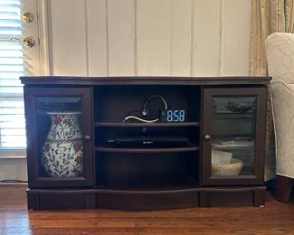 Media Console with Glass Doors