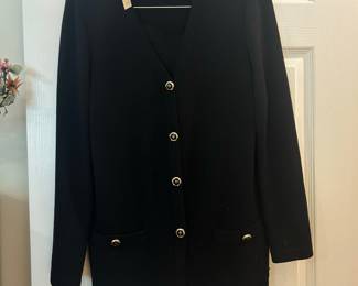 St. John Black Santana Knit 2-Piece Set