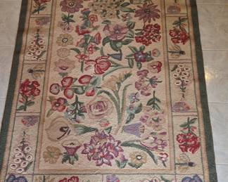 Floral Hooked Rug
