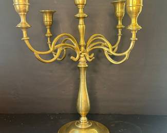 Brass Five-Light Candelabra
