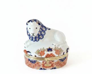 Andrea by Sadek Imari Style Lion Trinket Box