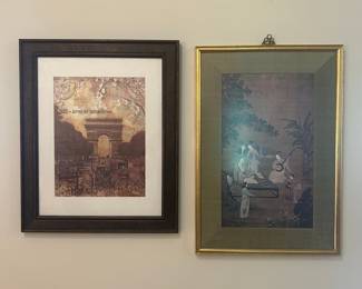 Framed Prints: Arc de Triomphe and Asian Scene