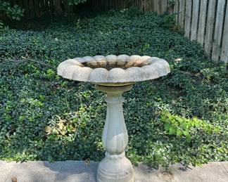 Stone Pedestal Bird Bath